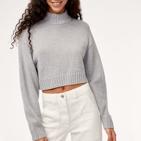 Aritzia Wilfred free Heinen crop wool swea…